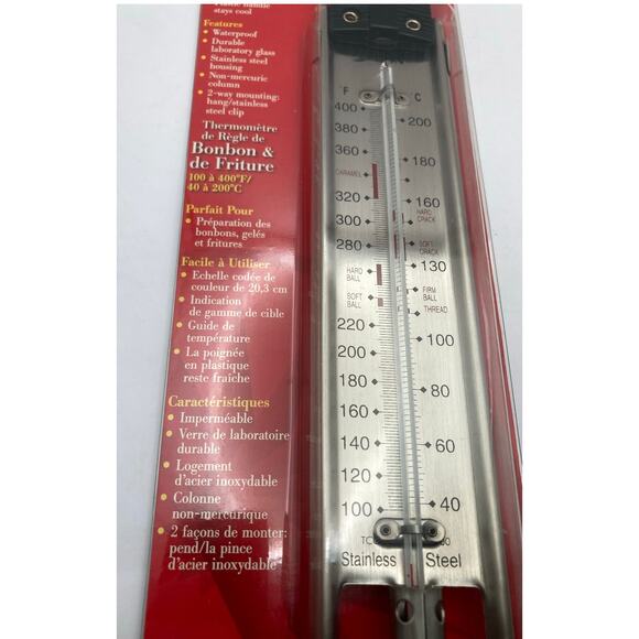 CDN Candy and Deep Fryer Ruler Style Thermometer TCG 400 NIP - Picture 4 of 6